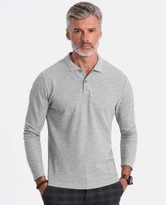 Ombre Poloshirt heren longsleeve - delio