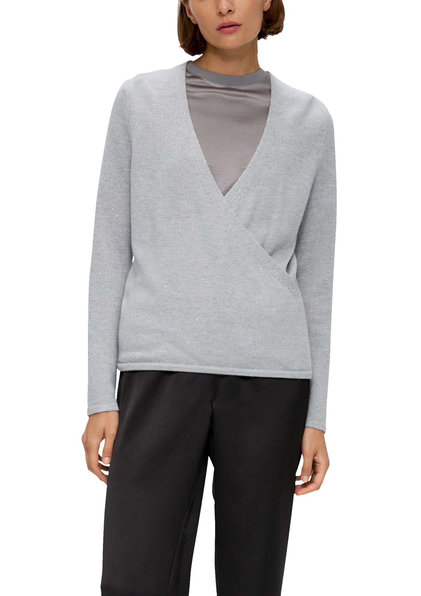 S.Oliver BLACK LABEL Gebreide trui in wikkel-look