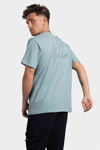 Malelions Men Striped Signature T-Shirt - Blue