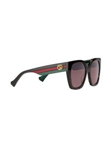 Gucci Eyewear Zonnebril met vierkant montuur - Bruin