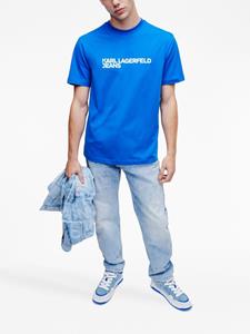 Karl Lagerfeld Jeans T-shirt met logoprint - Blauw
