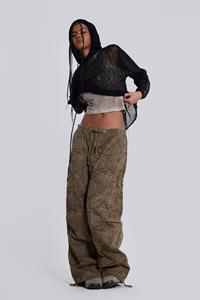 Jaded London Forest Camo Parachute Pants