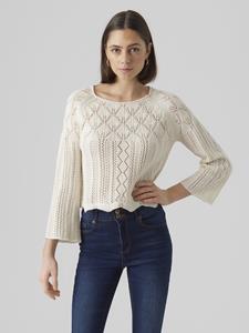 Vero Moda Gebreide trui VMGINGER 3/4 BOATNECK PULLOVER GA NOOS