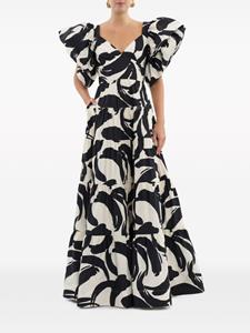 Rebecca Vallance Pompidou printed maxi dress - Wit