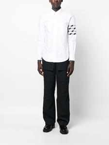 Thom Browne T-shirt met vier strepen - Wit