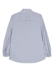 Semicouture striped poplin shirt - Blauw