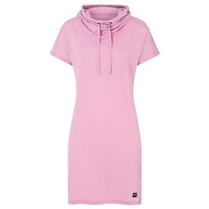 SUPER.NATURAL Sweatkleid leicht, für Damen W FUNNEL DRESS mit modernem Wasserfallkragen