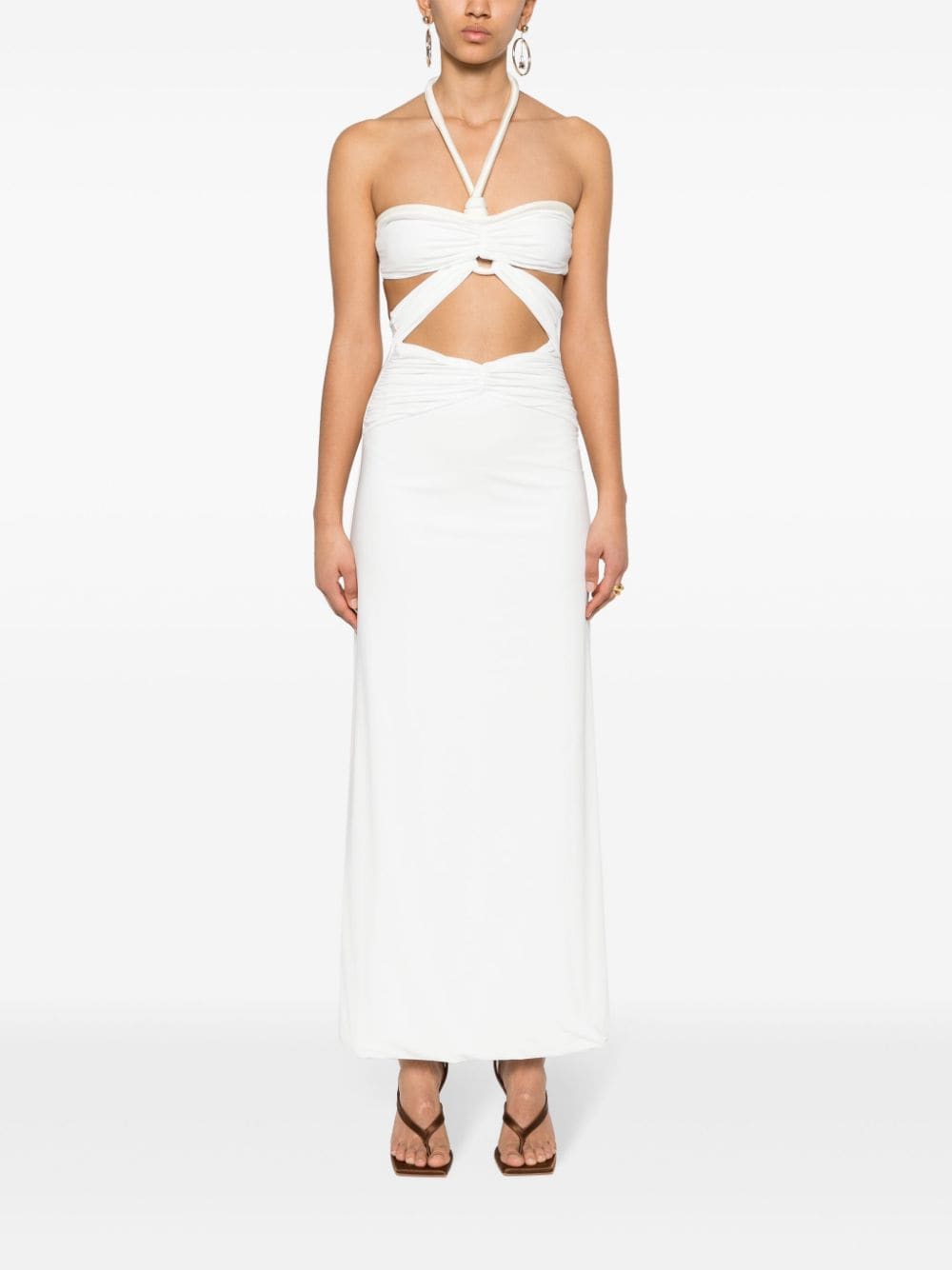 Maygel Coronel Migramah cut-out dress - Wit