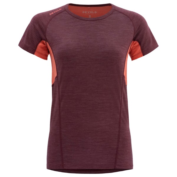 Devold  Women's Running Merino 130 T-Shirt - Merinoshirt, rood