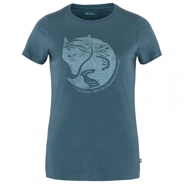 Fjällräven  Women's Arctic Fox Print - T-shirt, blauw