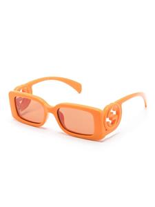 Gucci Eyewear GG zonnebril met rechthoekig montuur - Oranje