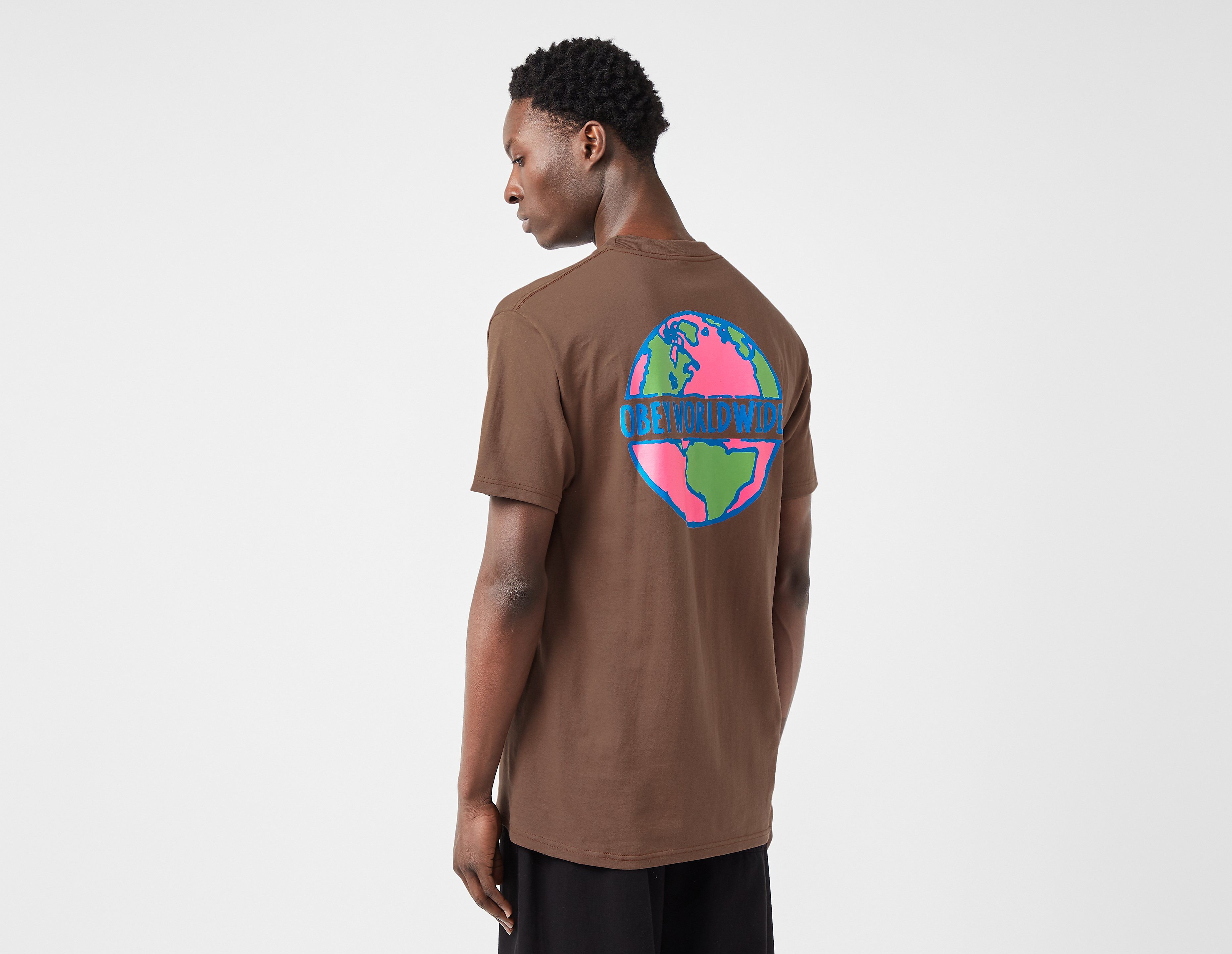 Obey Planet T-Shirt, Brown
