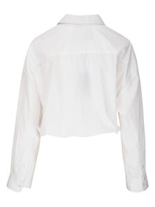 R13 cropped cotton shirt - Wit