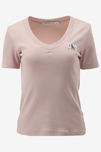 Calvin klein t-shirt woven label rib v-ne