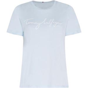 Tommy Hilfiger T-Shirt REG C-NK SIGNATURE TEE SS mit Logoschriftzug