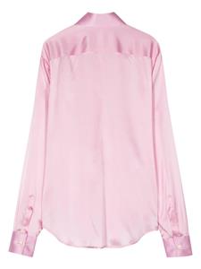 Mazzarelli long-sleeve satin shirt - Roze