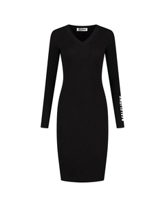 Malelions Women Slit Knit Dress - Black