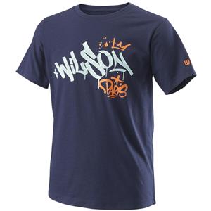 Wilson Paris Hope Tech Youth Tee, voor jongens marineblauw T-shirt