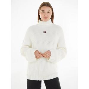 Tommy Jeans Strickpullover "TJW BADGE TRTLNK CABLE SWEATER"