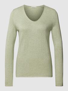 TOM TAILOR V-Ausschnitt-Pullover, aus Feinstrick