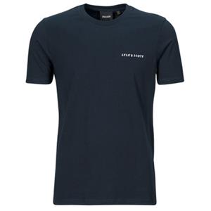Lyle & Scott effen donker marineblauw T-shirt met geborduurd logo