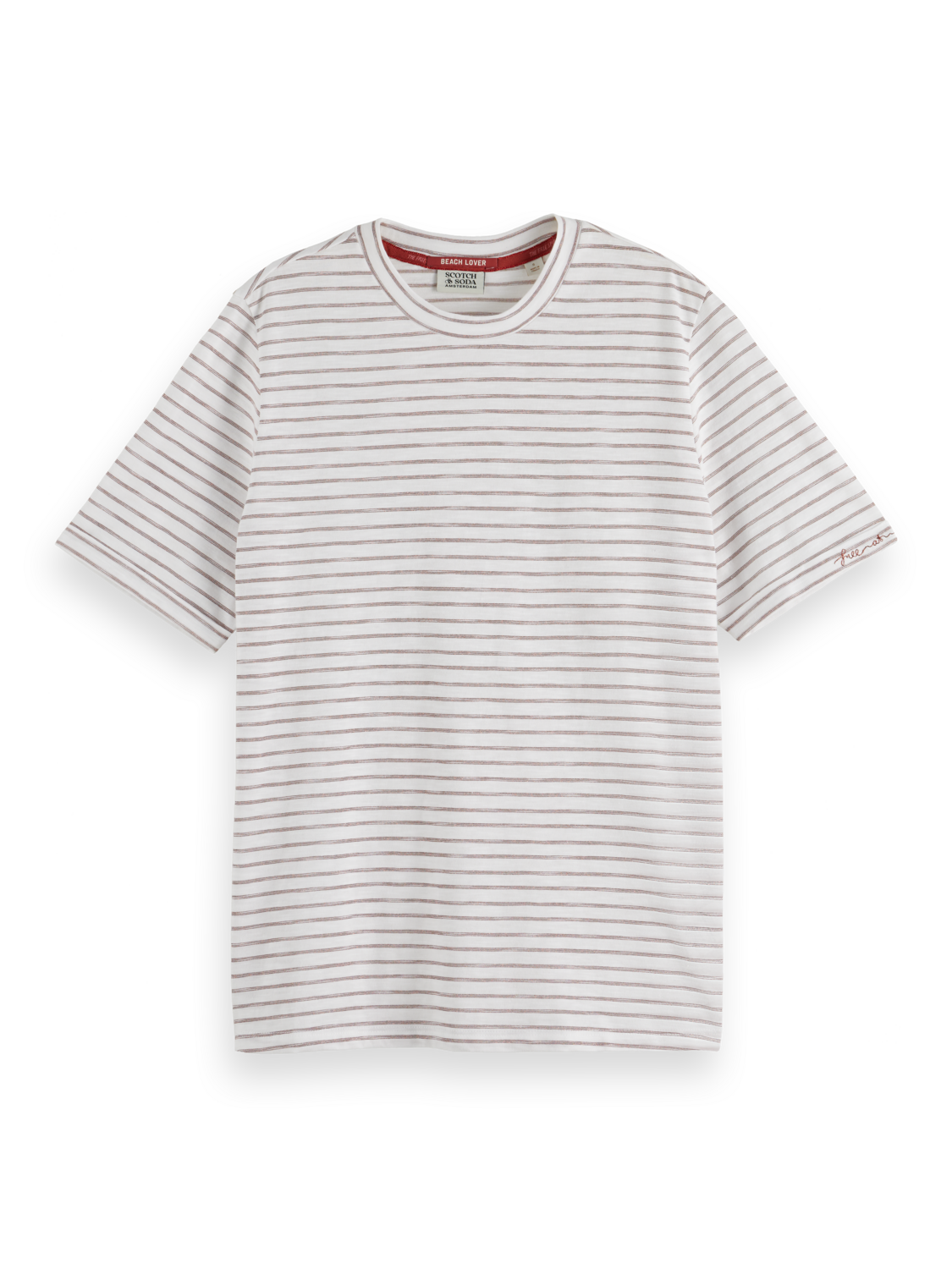 Scotch & Soda 177377 101 scotch&soda relaxed fit lurex stripe t-shirt white