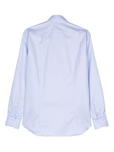 Mazzarelli twill-weave cotton shirt - Blauw