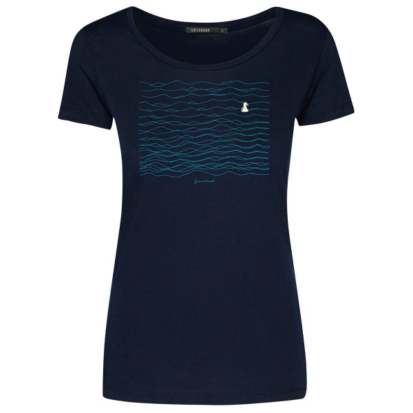GreenBomb  Women's Animal Seagull Waves Loves - T-Shirts - T-shirt, blauw
