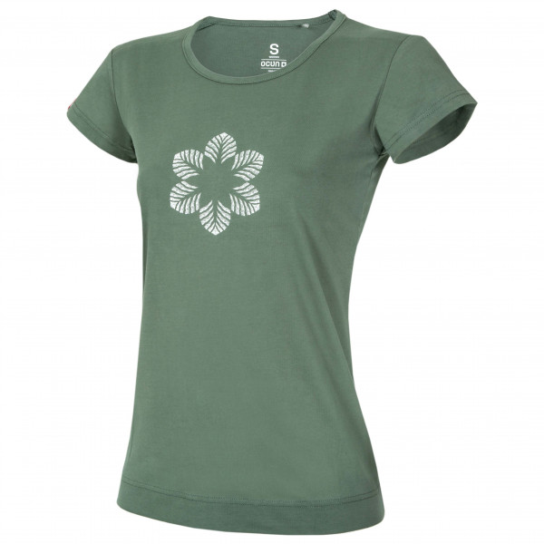 Ocun  Women's Classic T Organic Flower - T-shirt, olijfgroen/groen