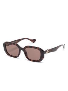 Gucci Eyewear Zonnebril met geometrisch montuur - Bruin