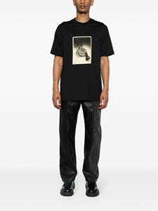 OAMC photograph-print cotton T-shirt - Zwart
