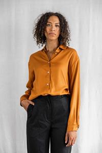 Jyoti Fair Works Damen vegan Bluse Komali Kupfer-Rost