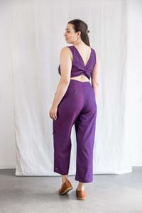Jyoti Fair Works Damen vegan Jumpsuit Anusha Brombeere Lila
