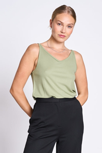 JAN N JUNE JAN 'N JUNE Damen vegan Slip Top Triangle Pale Olive