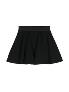 dolce&gabbanakids Dolce & Gabbana Kids Plooirok met logopatch - Zwart