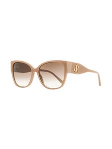 Jimmy Choo Eyewear Zonnebril met oversized montuur - KONHA Nude Glitter