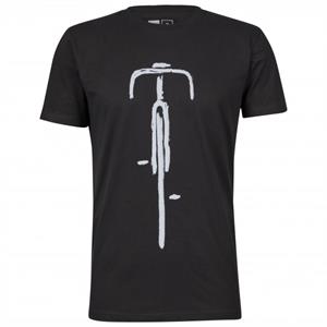 DEDICATED - T-Shirt Stockholm Bike Front - T-shirt, zwart