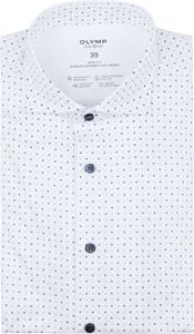 Olymp Level 5 Overhemd Stretch Print Wit