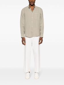 NN07 button-down collar linen shirt - Grijs