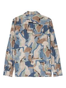 Altea Luke camouflage-print shirt - Blauw