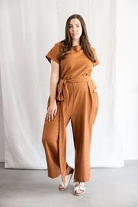 Jyoti Fair Works Damen vegan Jumpsuit Nirav Haselnussbraun