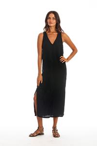 RAVENS VIEW IBIZA Damen vegan Kleid Winona Schwarz