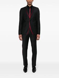 Karl Lagerfeld stripe-detailing poplin shirt - Zwart