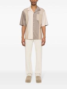 Marni Overhemd met colourblocking en krijtstreep - Beige
