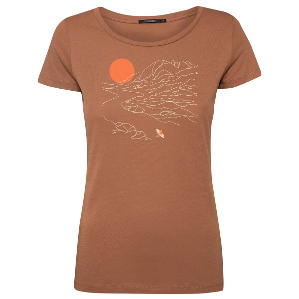 GreenBomb  Women's Nature River Loves - T-Shirts - T-shirt, bruin