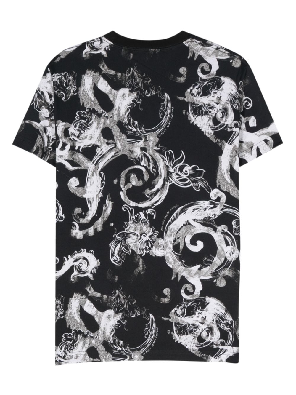 Versace Jeans Couture Katoenen T-shirt met barokprint - Zwart