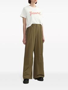 Izzue logo-embroidered trousers - Groen