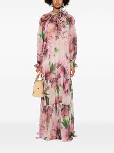 NISSA Maxi-jurk met bloemenprint - Roze