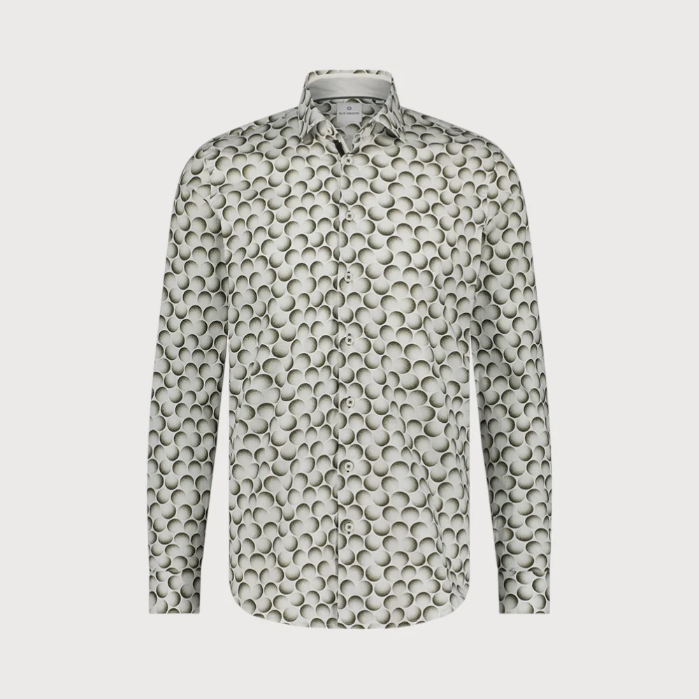 Blue Industry All-over print stretch overhemd |