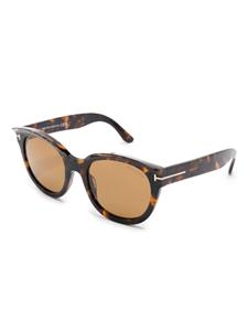 TOM FORD Eyewear Tamara zonnebril met oversized montuur - Bruin